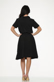 49370 Black White Embroidered Poodle Skirt