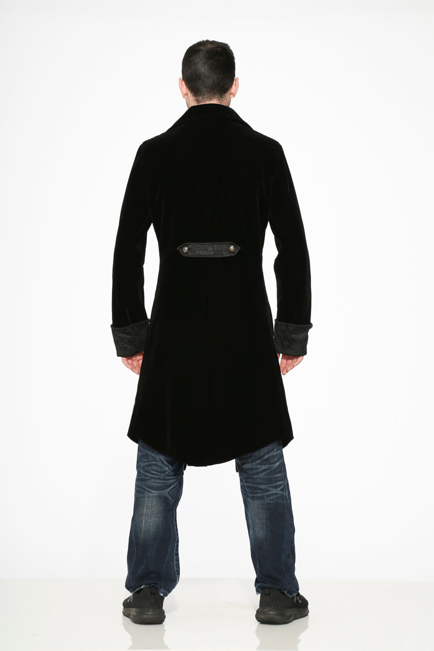 80060 Black Velvet Men's Coat